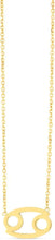 Load image into Gallery viewer, 14k Yellow Gold Horoscope Zodiac Sign Charm Pendants Chain Necklace 16&quot; - 18 Inch
