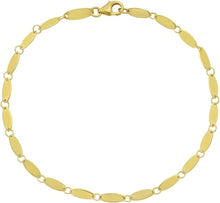 Load image into Gallery viewer, 14k Yellow Gold 2.5mm Flat Pebble Link Bracelet, 7 Inch
