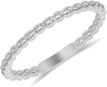 Load image into Gallery viewer, 10k Yellow Gold or White Gold Beaded Ring, Size 6-8
