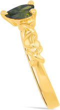 Load image into Gallery viewer, 10k Yellow Gold 6.5mm Birthstone Gemstone Heart XOXO Ring, Size 4-10

