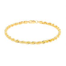 Load image into Gallery viewer, 10k Yellow Gold 5mm Hollow Rope Chain Bracelet or Anklet
