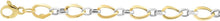 Load image into Gallery viewer, 14k Two-Tone Gold 6mm Polished Twisted Oval Link Bracelet, 7.75 Inch
