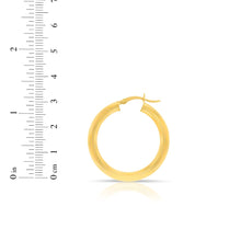 Load image into Gallery viewer, 14k Yellow Gold 4mm High Polish Round Tube Hoop Earrings
