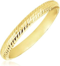 Load image into Gallery viewer, 14k Yellow Gold 2.5mm Lite Comfort Fit Diamond Cut Wedding Band, Sizes 7-10
