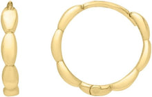 Load image into Gallery viewer, 14k Yellow Gold 11mm Small Rice Hoop Earrings

