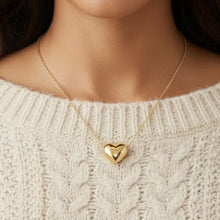 Load image into Gallery viewer, Floreo 14k Yellow Gold 10.2mm Polished Puffed Heart Necklace
