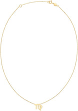 Load image into Gallery viewer, 14k Yellow Gold Horoscope Zodiac Sign Charm Pendants Chain Necklace 16&quot; - 18 Inch
