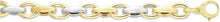 Load image into Gallery viewer, 14k Two-Tone Gold 9mm Fancy French Cable Link Bracelet, 7.75 Inch
