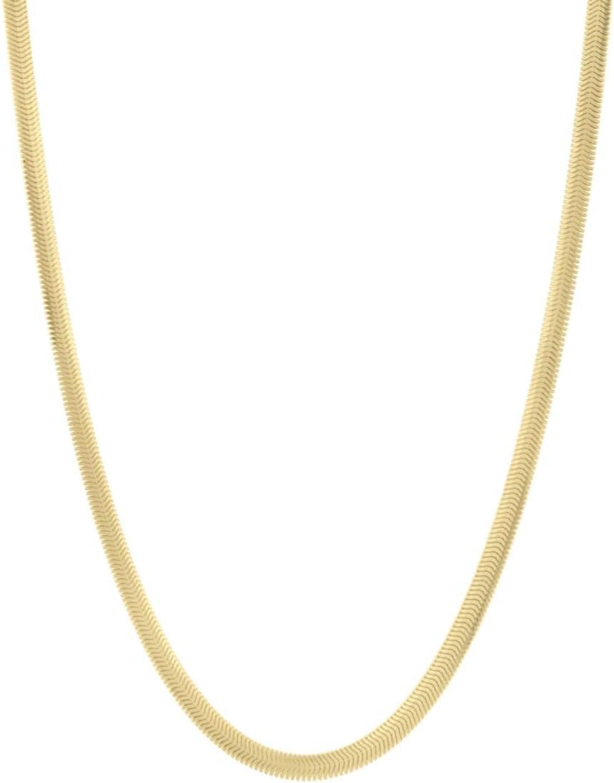 14k Yellow Gold 4.5mm Lite Oval Snake Chain Necklace