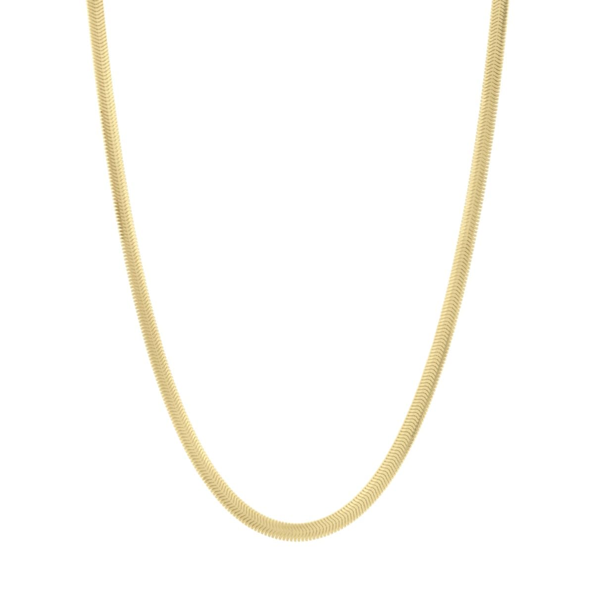 14k Yellow Gold 4.2mm Oval Snake Chain Necklace