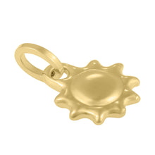 Load image into Gallery viewer, 14k Yellow Gold 25mm Polished Puffy Sun with Optional Chain Pendant Charm
