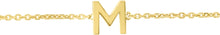 Load image into Gallery viewer, 14k Yellow Gold 0.2&quot; Mini Alphabet Letter A - Z Initial Charm Pendant with Extendable Adjustable Chain Bracelet
