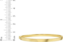 Load image into Gallery viewer, 14k Yellow Gold 4mm Solid Shiny High Polish Classic Bangle Bracelet 7.25 Inch
