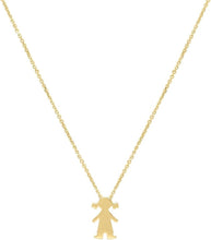 Load image into Gallery viewer, 14k Yellow Gold Polished Girl Charm Bracelet, 6.5" - 7.5 Inch

