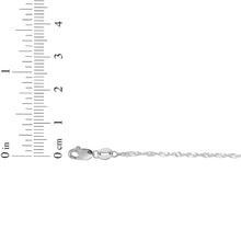 Load image into Gallery viewer, 14k White Gold 1.3mm or 1.8mm or 2.1mm Singapore Chain Necklace
