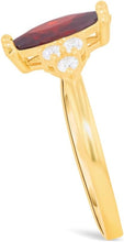 Load image into Gallery viewer, 10k Yellow Gold 10.8mm Birthstone Marquise Gemstone CZ Ring, Size 4-10
