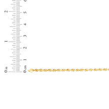 Load image into Gallery viewer, 14k Yellow Gold 3mm Solid Spiral Silk Rope Chain Bracelet
