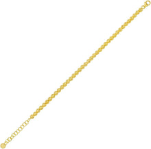 Load image into Gallery viewer, 14k Yellow Gold Diamond Cut Bead Link Bracelet, Adjustable 7.5" - 9 Inch
