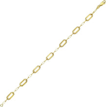 Load image into Gallery viewer, 14k Yellow Gold 6mm Beaded Paperclip Link Bracelet, 7.5 Inch
