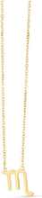 Load image into Gallery viewer, 14k Yellow Gold Horoscope Zodiac Sign Charm Pendants Chain Necklace 16&quot; - 18 Inch
