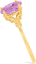 Load image into Gallery viewer, 10k Yellow Gold 8mm Birthstone Oval Gemstone Ring, Size 4-8

