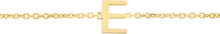 Load image into Gallery viewer, 14k Yellow Gold 0.2&quot; Mini Alphabet Letter A - Z Initial Charm Pendant with Extendable Adjustable Chain Bracelet
