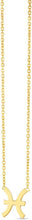 Load image into Gallery viewer, 14k Yellow Gold Horoscope Zodiac Sign Charm Pendants Chain Necklace 16&quot; - 18 Inch

