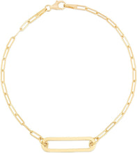 Load image into Gallery viewer, 14k Yellow Gold 2mm Paperclip Straight Bar Link Bracelet, 7 Inch
