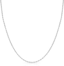 Load image into Gallery viewer, 14k Yellow Gold or White Gold 0.85mm Double Extendable Solid Classic Rope Chain Adjustable Necklace, 16" - 17" - 18 Inch
