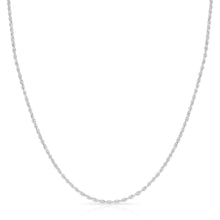 Load image into Gallery viewer, 14k Yellow Gold or White Gold 0.85mm Double Extendable Solid Classic Rope Chain Adjustable Necklace, 16&quot; - 17&quot; - 18 Inch

