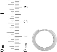 Load image into Gallery viewer, 14k Yellow Gold or White Gold 15mm x 5mm Polished Huggie Earrings
