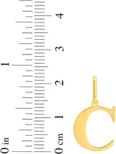 Load image into Gallery viewer, 14k Yellow Gold 0.9&quot; Alphabet Letter A - Z Initial Charm Pendant with optional Extendable Adjustable Chain Necklace
