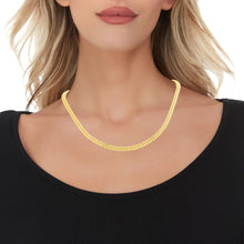 Load image into Gallery viewer, 10k Yellow Gold 4.2mm Lite Franco Chain Link Necklace
