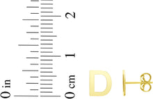 Load image into Gallery viewer, 14k Yellow Gold 6.5mm High Polish Initial-D Stud Earrings
