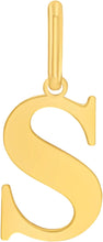 Load image into Gallery viewer, 14k Yellow Gold 0.9&quot; Alphabet Letter A - Z Initial Charm Pendant with optional Extendable Adjustable Chain Necklace
