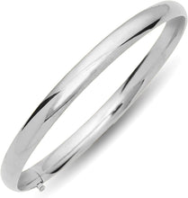 Load image into Gallery viewer, 14k Yellow Gold or White Gold 6mm Polished Bangle Bracelet
