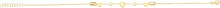 Load image into Gallery viewer, 14k Yellow Gold 7.7mm Puffed Heart Charm Link Bracelet and Anklet, Adjustable 7.25" - 10 Inch
