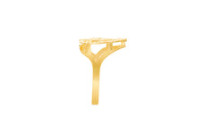 Load image into Gallery viewer, 10k Yellow Gold 15mm Heart Shape Letters A-Z Initial Ring Size 4-9
