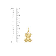 Load image into Gallery viewer, 14k Yellow Gold 21.7mm Polished Fancy Teddy Bear with Optional Chain Pendant Charm
