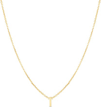 Load image into Gallery viewer, 14k Yellow Gold 0.2&quot; Mini Alphabet Letter A - Z Initial Charm Pendant with Extendable Adjustable Chain Necklace
