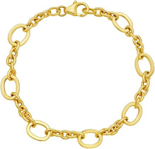 Load image into Gallery viewer, 14k Yellow Gold 7.5mm Large and 3.8mm Small Oval Link Bracelet, 7.25 Inch
