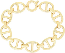 Load image into Gallery viewer, 14k Yellow Gold 13mm Lite Mariner Anchor Chain Bracelet
