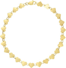 Load image into Gallery viewer, 14k Yellow Gold 5mm Polished Heart Link Bracelet, 7 Inch
