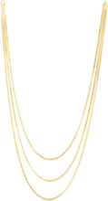 Load image into Gallery viewer, 14k Yellow Gold 1.8mm Triple Strand Herringbone Link Bracelet, 7 Inch
