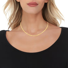 Load image into Gallery viewer, 10k Yellow Gold 3mm Super Flexible Silky Herringbone Chain Necklace
