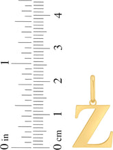 Load image into Gallery viewer, 14k Yellow Gold 0.9&quot; Alphabet Letter A - Z Initial Charm Pendant with optional Extendable Adjustable Chain Necklace
