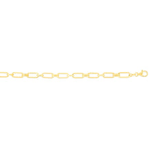 Load image into Gallery viewer, 14k Yellow Gold 5.5mm Alternating Paperclip Link Bracelet, 7.5 Inch
