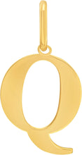 Load image into Gallery viewer, 14k Yellow Gold 0.9&quot; Alphabet Letter A - Z Initial Charm Pendant with optional Extendable Adjustable Chain Necklace

