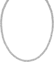 Load image into Gallery viewer, 925 Sterling Silver 4.8mm Square Byzantine Chain Necklace, 22"� or 24 Inch
