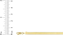 Load image into Gallery viewer, 14k Yellow Gold 4mm Solid Herringbone Chain Bracelet, 7 Inch or 8 Inch
